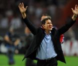 Rudi Garcia, entraîneur de l'équipe de Lille, savoure son titre de champion de France au Parc des Princes (Paris), samedi 21 mai 2011.