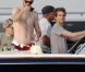 Steven Spielberg passe un beau moment en famille sur son yacht au large de Cannes le 13 mai 2011