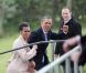 Barack et Michelle Obama au départ de Moneygall, le 23 mai 2011.