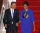 Barack et Michelle Obama arrivent à Londres, lundi soir, le 23 mai 2011.