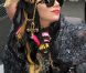 Lady Gaga, promotion de l'album  Born This Way  à la sortie de l'émission de David Letterman, à New York, le 23 mai 2011