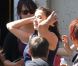 Sophie Marceau sur le tournage d'Un bonheur n'arrive jamais seul, à Paris le 25 mai 2011