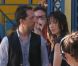 Sophie Marceau et Gad Elmaleh sur le tournage d'Un bonheur n'arrive jamais seul, à Paris le 25 mai 2011