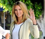 Heidi Klum à la sortie d'un shooting pour AOL le 31 mai 2011 à Los Angeles avec un look au top