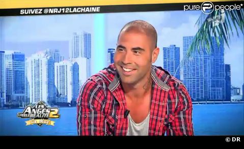 Sofiane sur le plateau des Anges de la télé réalité, le 2 juin 2011, sur NRJ12