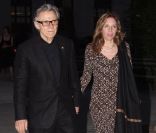 Harvey Keitel et  sa femme à New York le 27 avril 2011<br />