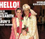 Elizabeth Hurley et Arun Nayar en couverture d'Hello ! magazine en  octobre 2007