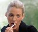 Blake Lively sur le tournage de la série Gossip Girl, à New York, en octobre 2009.