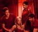 Alexander Skarsgård, Anna Paquin, Joe Manganiello et Stephen Moyer. Affiche promotionnelle de la saison 4 de True Blood, juin 2011.