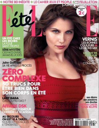 Laetitia Casta en couverture de Elle par Michaelangelo di Battista