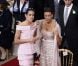Charlotte Casiraghi et sa tante, Stéphanie de Monaco lors de la cérémonie religieuse  du mariage du prince Albert et de Charlene Wittstock, à Monaco, le 2  juillet 2011