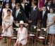 La famille de Monaco réunie lors de la cérémonie religieuse  du mariage du prince Albert et de Charlene Wittstock, à Monaco, le 2  juillet 2011