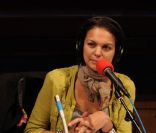 Isabelle Giordano, dans les studios de France Inter, en janvier 2011.