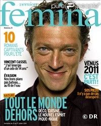 Vincent Cassel en couverture de Version Femina - 10 juillet 2011 