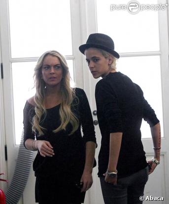 Lindsay Lohan se promène à Paris avec son amie Samantha Ronson, le 13/05/08