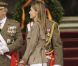 Letizia et Felipe d'Espagne lors de la cérémonie de remise des titres de la Marine à Pontevedra, le 16 juillet 2011