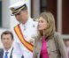 Letizia et Felipe d'Espagne lors de la cérémonie de remise des titres de la Marine à Pontevedra, le 16 juillet 2011