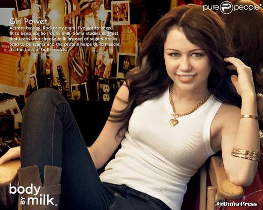 Miley Cyrus pose pour la pub Got Milk