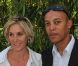 Stéphane Diagana et son épouse Odile Lesage, à Roland-Garros, le 25 mai 2011.