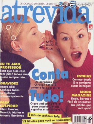 Gisele Bündchen est à droite sur la couverture du magazine brésilien  Atrevida . Août 1995.