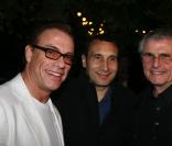 Jean-Claude Van Damme, et Claude Lelouch Zinedine Soualem à la soirée Canal  