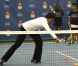 Michelle Obama s'est déplacée à Flushing Meadows vendredi 9 septembre 2011 pour le 12e jour de l'US Open. Pas seulement pour être spectatrice, mais aussi pour jouer un match contre Serena Williams et John McEnroe pour promouvoir son programme anti-obésité Let's Move. 