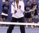 Michelle Obama en tenniswoman pour promouvoir son programme contre l'obésité chez les jeunes Let's Move à Flushing Meadow lors de l'US Open 2011, le 9 septembre.
