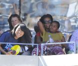 Michelle Obama et sa fille Sasha devant le match Murray-Isner au 12e jour de l\'US Open, le 9 septembre 2011