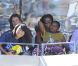 Michelle Obama et sa fille Sasha devant le match Murray-Isner au 12e jour de l'US Open, le 9 septembre 2011