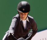 Athina Onassis sur son fidèle destrier à l\'Athina Onassis Horse Show, le 4 septembre, à Rio de Janeiro.