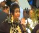 Aretha Franklin chante pour Barack Obama, à Detroit, début septembre 2011.