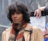 La talentueuse actrice Halle Berry tourne une scène de <em>Cloud Atlas </em><em></em> le 15 septembre 2011 à Glasgow<em></em>