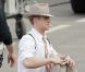 Ryan Gosling sur le tournage de son prochain film,  The Gangster Squad , le 16 septembre 2011 à Los Angeles 