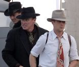 Ryan Gosling, à Los Angeles le 16 septembre 2011, sur le tournage de  The Gangster Squad  