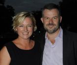 Anne-Elisabeth Lemoine et Eric Naulleau lors des 25 ans de Paris Première au Grand Palais, à Paris. Le 20 septembre 2011