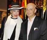 Geneviève de Fontenay et Xavier durant les 25 ans de Paris Première au Grand Palais, à Paris. Le 20 septembre 2011