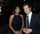 Valérie Expert et Laurent Gerra lors des 25 ans de Paris Première au Grand Palais, le 20 septembre 2011