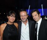 Valérie et Jacques Expert avec Laurent Gerra lors des 25 ans de Paris Première au Grand Palais, le 20 septembre 2011