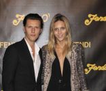 Anja Rubik et son époux Sasha lors de la soirée Fendi à Milan le 22 septembre 2011