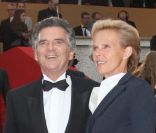 Christine Ockrent et Alain de Pouzilhac, à Cannes, le 15 mai 2009.<br />