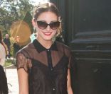 Olivia Palermo, chic en noir à son arrivée au défilé Dior le 30 septembre 2011 au musée Rodin à Paris