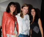Frédérique Courtadon, Christophe Guillarmé et Anne-Gaëlle Riccio lors de l\'inauguration du Zaza Bar, à Paris, le 3 octobre 2011.