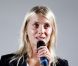 Mélanie Laurent au micro lors de l'ouverture du festival de Saint-Jean-de-Luz le 11 octobre 2011