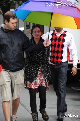Leighton Meester sur le tournage de la cinquième saison de la série Gossip Girl le 12 octobe 2011