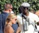 Heidi Klum et Seal avec leurs enfants chez Mr Bones Pumpkin Patch à Los Angeles le 15 octobre 2011
