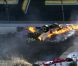Pippa Mann s'envole lors de l'accident qui a coûté sa vie à Dan Wheldon le 16 octobre 2011 à Las Vegas