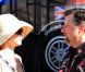 Ashley Judd après l'accident qui a coûté sa vie à Dan Wheldon le 16 octobre 2011 à Las Vegas