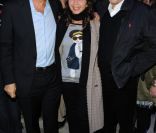 Dominique Bergin, Victoria Abril et Michel Drucker lors de la soirée d'inauguration de la boutique Look à Paris, rue Saint-Honoré, le 17 octobre 2011 