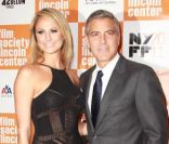 George Clooney et sa dernière conquête, Stacy Keibler, pour présenter The Descendants à New York le 16 octobre 2011.
