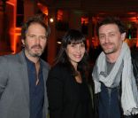 Géraldine Pailhas et Christopher Thompson avec Jean Paul Rouve lors de la soirée San Pellegrino avec BVLGARI à la piscine du Ritz le lundi 17 octobre 2011 à Paris